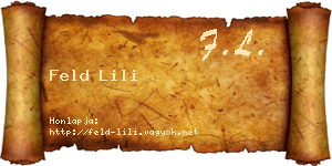 Feld Lili névjegykártya